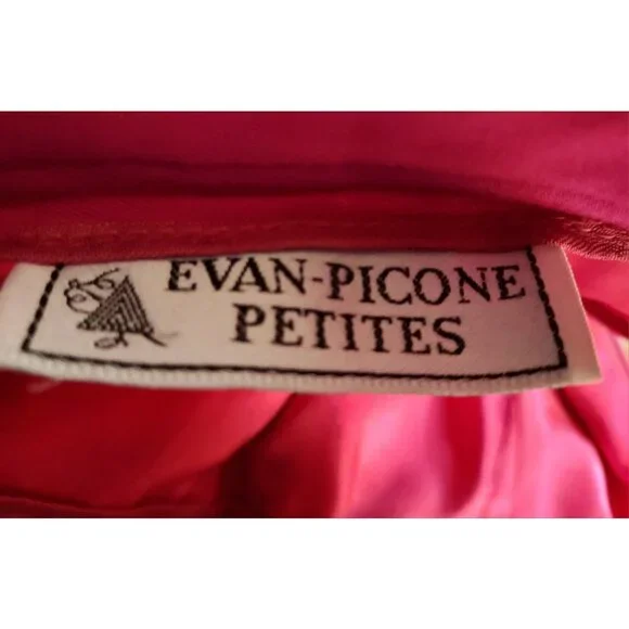 Evan Picone Petite Pink Fuchsia Megenta Skirt Size 2 Wool Vintage 1980s Lined - Picture 3 of 9